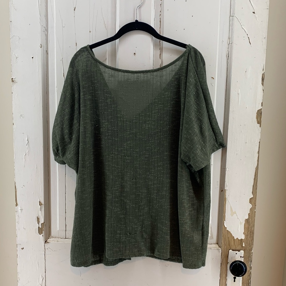 Shop Basic USA Scoop Back Lightweight Sweater L